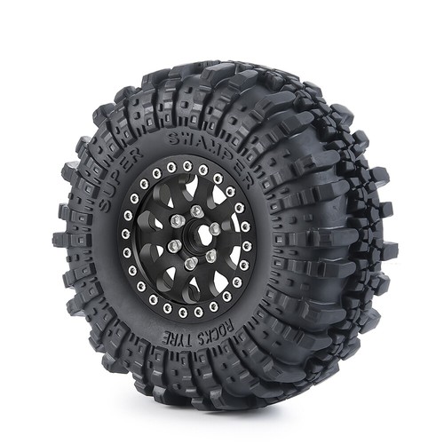 4x 1.9 RC Auto Räder Beadlock Felgen Reifen Set für 1/10 RC Axial SCX10 90046 TRX4 - Bild 58 von 144