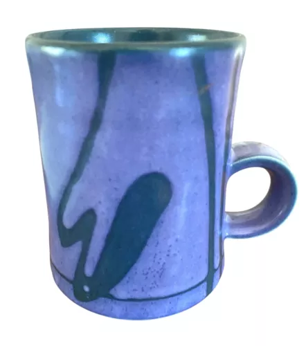 Studio Art Pottery Purple Coffee Tea Mug 3.75 Inch High Excellent Condition