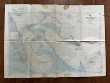 Vintage 1989 Andros Island To San Salvador Nautical Chart Map - 55&rdquo;x39&rdquo;