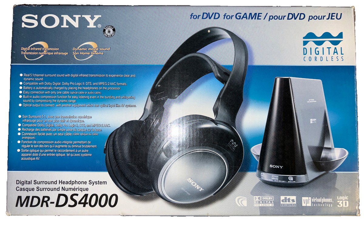 【美品】SONY デジタルサラウンドヘッドホンシステム MDR-DS4000 Amazon.co.jp: SONY デジタルサラウンドヘッドホンシステム MDR-DS4000