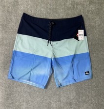 Quiksilver Men's Boardshort Swim Shorts Navy Drawstrings Msrp 80 Size 36