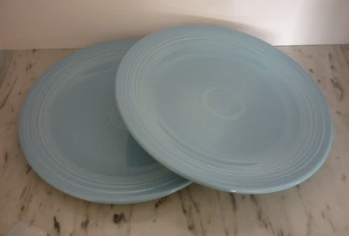 FIESTA WARE TURQUIOS BLUE DINNER PLATES 10 1/2"- SET OF 2 HLC