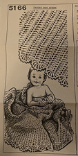  5166 Vintage BABY AFGHANB Pattern to Crochet Reproduction 