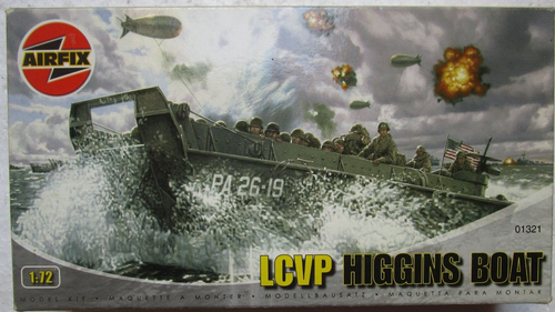 Bausatz LCVP Landing Craft "Higgins Boat" Airfix 01321 aus dem II. WW. in 1/76