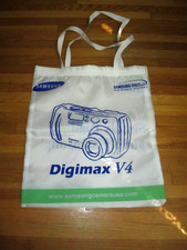 2003? SAMSUNG DIGIMAX V4 DIGITAL CAMERA ADVERTISING NYLON PROMOTIONAL BAG TOTE