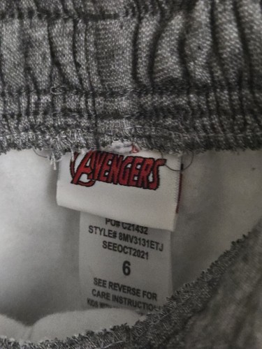 Marvel Youth Boy Sweatpants Size 6 - Picture 3 of 3