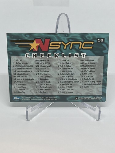 2000 Topps NSYNC “Checklist” #50 - Picture 2 of 2