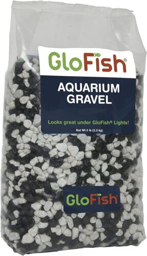 Glofish Aquarium Kies, schwarz mit weiß fluoreszierendem, 5-Pfund-Beutel - Bild 1 von 7