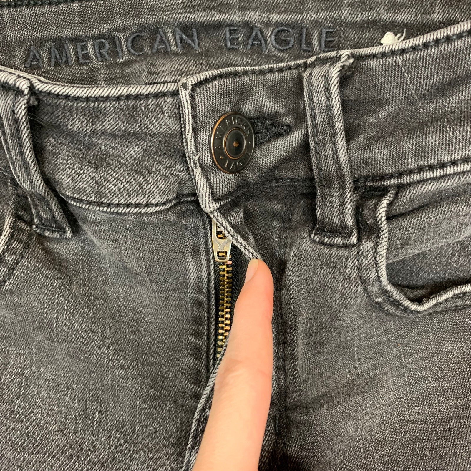 American Eagle Women's Size 0 Short Jegging Next Level Stretch Black 1938 image 3