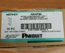 Panduit - NK4FBL - NetKey 4 Position Faceplate C - BOX of 10 - NEW