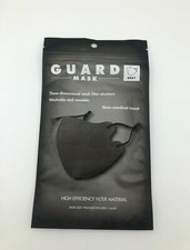 GUARD MASK - REUSABLE, WASHABLE, MESH MASK - ADULT SIZE UNISEX - GRAY - 1PC