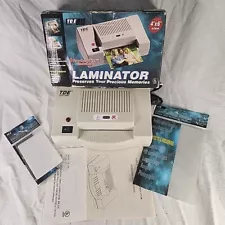 Laminator TDE Systems 4”x6” Perfect For ID’s Badges & Pictures With Some Sheets.