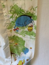 Disney Winnie Pooh VTG Crib Sheet Fitted/Flat Perma Prest Sears Roebuck Birthday