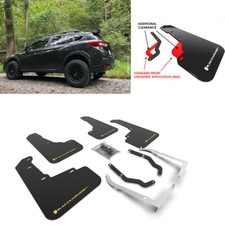 Rally Armor Black w/ Yellow Logo Mud Flaps for Subaru XV Crosstrek & Lifted 18+