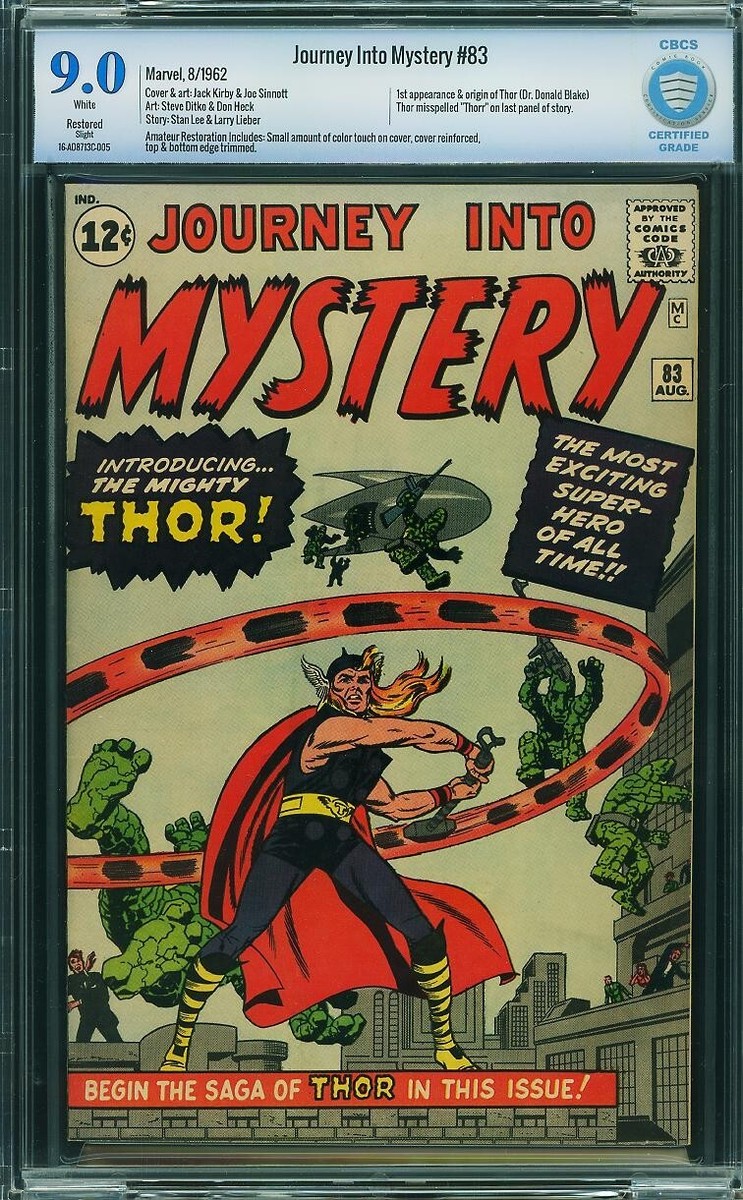 Journey Into Mystery 83 9.0 CBCS Restored (Slight) White Pages 1st