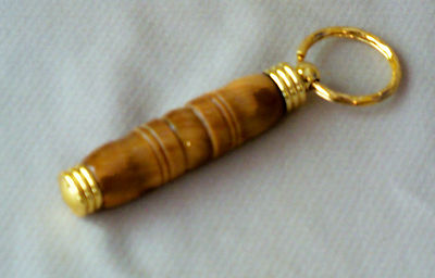 RED FLAME BOX ELDER KEYCHAIN HIDDEN COMPARTMENT KC130