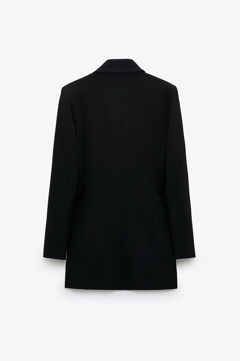 ZARA ブルゾン Zara Black Double Breasted Jewel Button Blazer Black 8878
