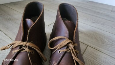 Clarks Chukka Boots Mens Size 10 M Brown Leather Lace Up  display picture 1