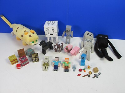 MINECRAFT ACTIONFIGUREN KONVOLUT Creeper Enderman Ghast Ozelot Mooshroom Steve