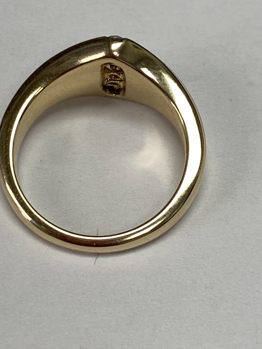 KABANA 750 16号リング Authentic KABANA 14k Yellow Gold White Mother of Pearl