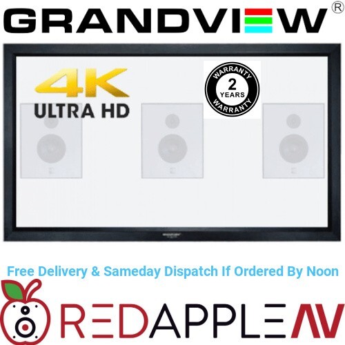 9ft 120"" Grandview Cyber Fixed Frame Acoustic Perforated 16:9 Screen