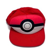 Pokemon Poke Ball Baseball Snapback Hat Red Youth OSFM FAST SHIPPING