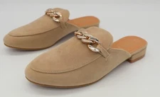 YOKI WILLAS-16 BEIGE SUEDE FLATS SLIP ON MULES LOAFERS CHOOSE SIZE