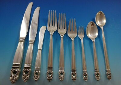 Royal Danish by International Sterling Silver Flatware Set Service