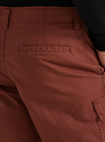 Men's Wrangler Relaxed Fit Cargo Shorts with Stretch Cinnamon Red CHOOSE SIZE - Picture 12 of 13