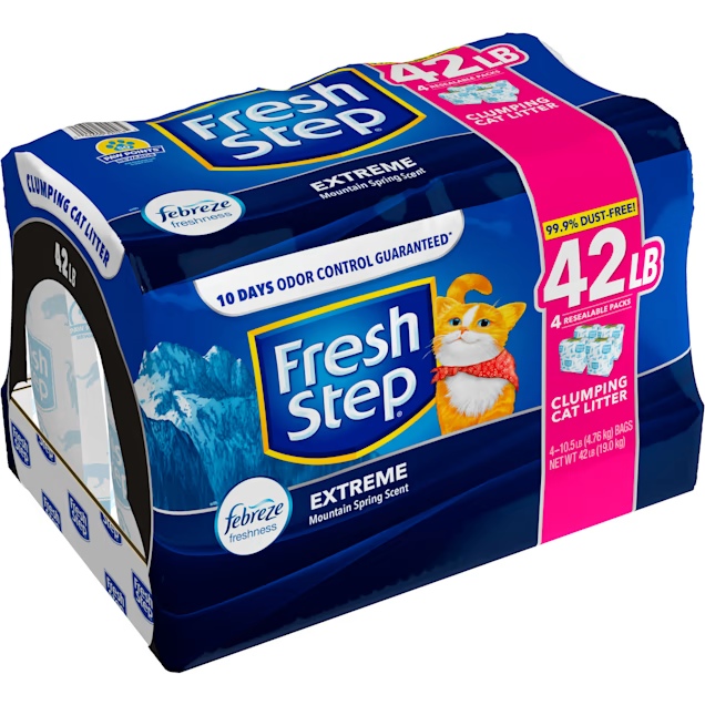 Fresh Step Scented Litter with the Power of Febreze, Clumping Cat
