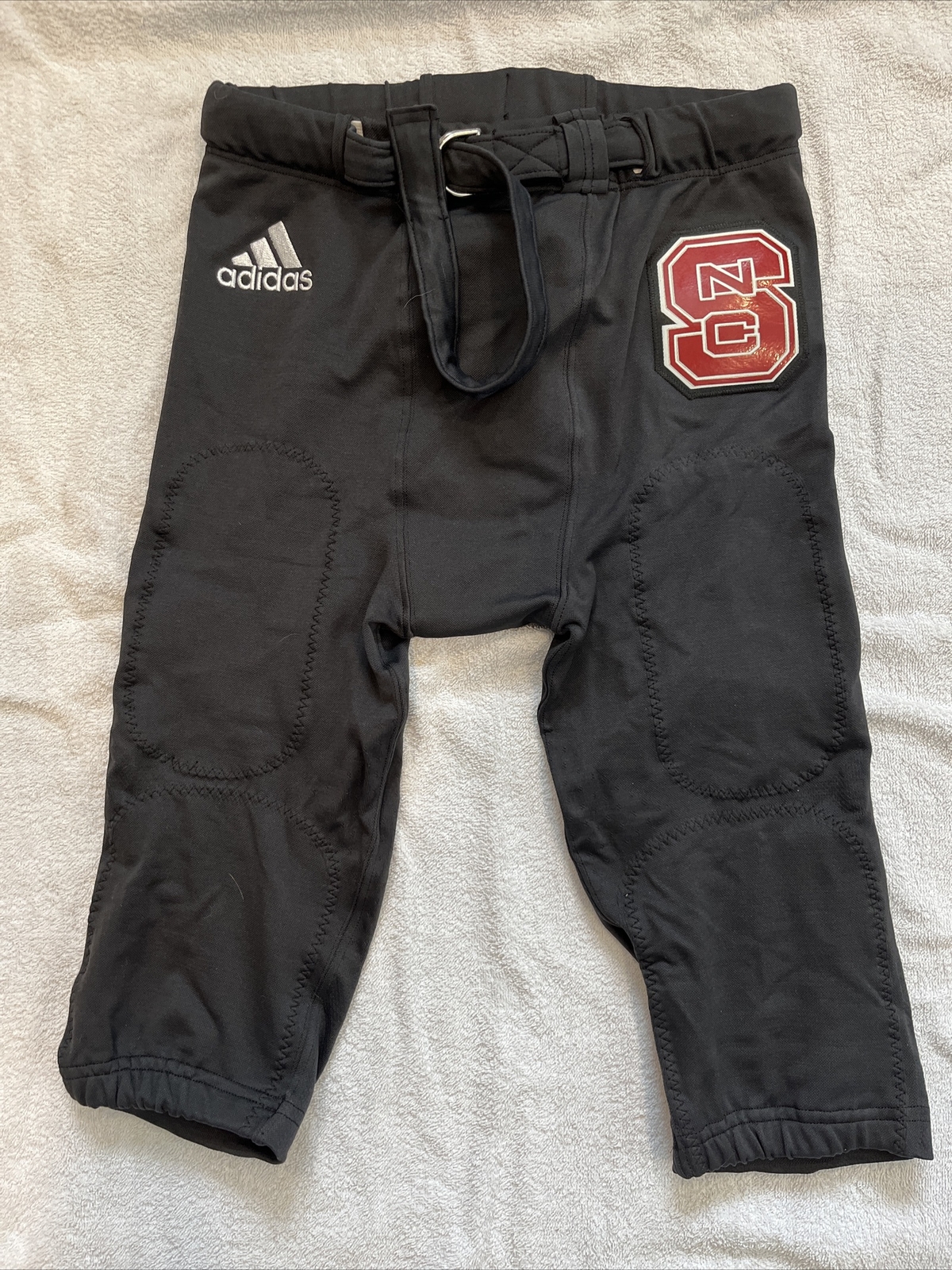 USED Adidas Football Practice Pants Black NC State Logo eBay