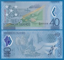 Solomon Islands 40 Dollars P 37 2018 Polymer Commemorative note UNC
