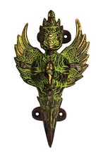 Garuda tibetano stile vintage artigianale ottone finestra porta maniglia estraibile