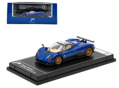 PosterCars 1:64 Pagani Zonda F (Argentian Blue) Hypercar League Collection #01
