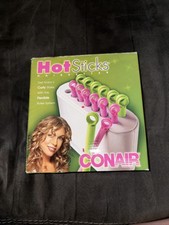 CONAIR Hot Sticks Hair Set 14 Flexible Rollers Curlers Pink Green 2003