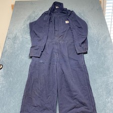 Carhartt One Piece Coveralls Mens 48 Navy Blue Cotton Outdoor Utility Workwear