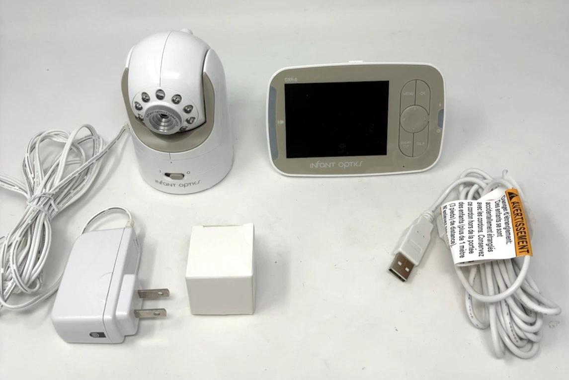 Infant Optics DXR-8 Baby Monitor & One Camera w/ Lens Tested Working READ
