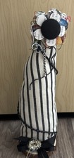 Embellished Handcrafted Tree Decor Striped Bl...