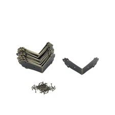 20 Pcs Metal Corner Guard Decorative Box Corners Right Angle Bracket for Chair