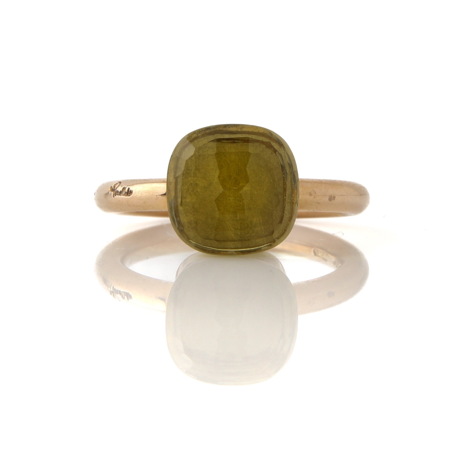 Pomellato Nudo Classic Semi Precious Stone Ring 18k rose gold Italy