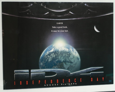 Independence Day 1995 British UK Quad Poster 30 x 40 Teaser Advance Double Sided