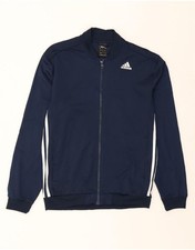 ADIDAS Mens Climalite Tracksuit Top Jacket Medium Navy Blue DJ71