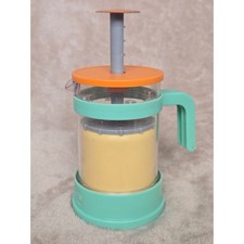 Little Tikes Toy French Press Coffee Maker Teal Orange Play Kitchen 1980's-90's