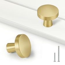 Goldenwarm Gold Cabinet Knob Brushed Brass Dresser - For Closet