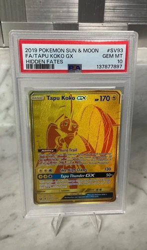 Pokémon Tapu Koko GX SV93/SV94 Hidden Fates: Shiny Vault Holo SV93 PSA 10