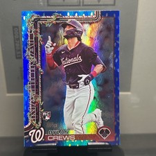 2025 Topps Holiday - Dylan Crews #H46 Holiday Blue Metallic Glitter (RC)