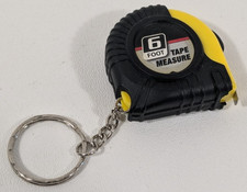 6 ft x 1/2 in Keychain Pocket Tape Measure Yellow Construction Crafts Tool