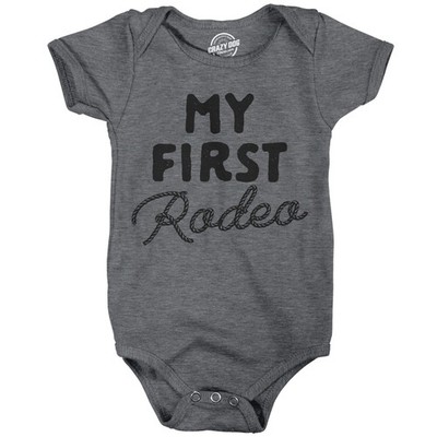 My First Rodeo Baby Bodysuit Funny Sarcastic Graphic Novelty Jumper for Infants