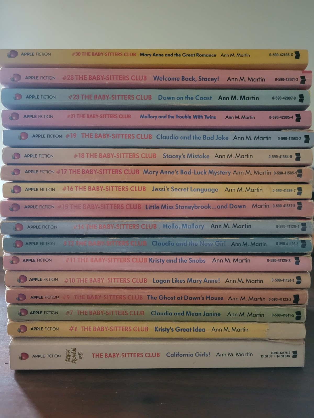 The Baby-Sitters Club Lot of 17 Books Ann M. Martin Apple Fiction Vintage
