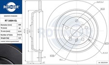 2x Bremsscheibe Hinterachse f&uuml;r MERCEDES-BENZ R-KLASSE M-KLASSE